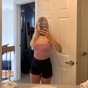 pinky purple sparkly body suit